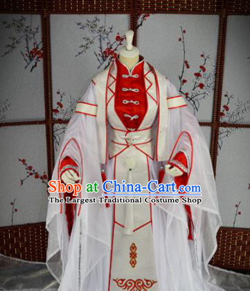 Traditional Chinese Cosplay Prince Embroidered Costumes Ancient Swordsman Hanfu Clothing for Men