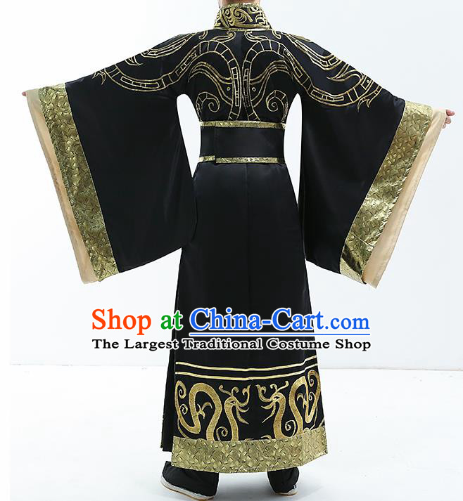 Traditional Chinese Qin Dynasty Majesty Costumes Ancient Drama Emperor Clothing for Men