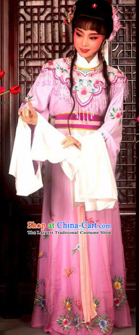 Traditional Chinese Peking Opera Actress Costumes Ancient Peri Princess Pink Dress for Adults