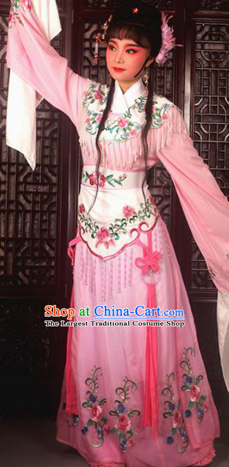 Traditional Chinese Peking Opera Costumes Ancient Peri Princess Pink Dress for Adults