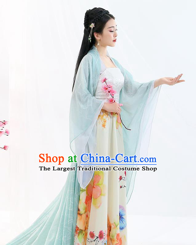 Chinese Traditional Ancient Drama Peri Court Lady Hanfu Dress Tang Dynasty Imperial Concubine Costumes for Women