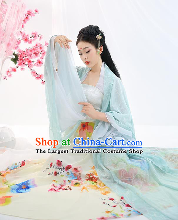 Chinese Traditional Ancient Drama Peri Court Lady Hanfu Dress Tang Dynasty Imperial Concubine Costumes for Women