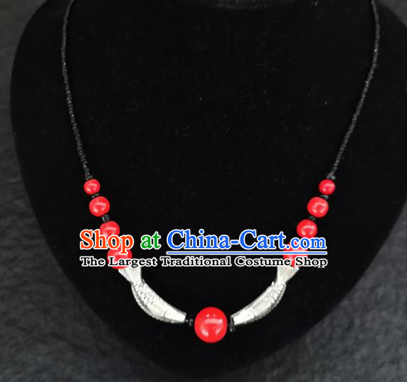 Chinese Traditional Jewelry Accessories Yunnan Minority Fish Necklace for Women