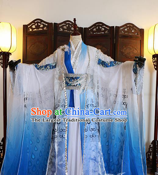 Chinese Traditional Ancient Peri Hanfu Dress Swordswoman Costumes for Women