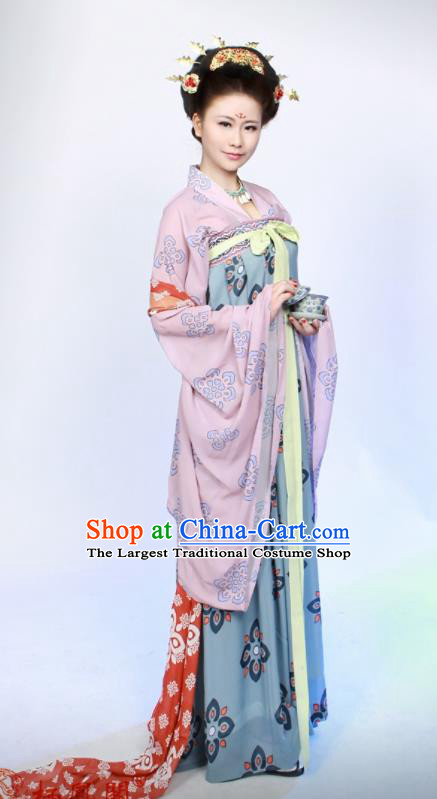 Chinese Traditional Palace Lady Hanfu Dress Ancient Tang Dynasty Imperial Consort Costumes for Women