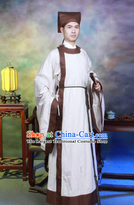 Traditional Chinese Song Dynasty Ministry Councillor Hanfu Clothing Ancient Scholar Costumes for Men
