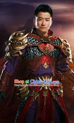 Ancient Chinese General Armor Costumes Complete Set