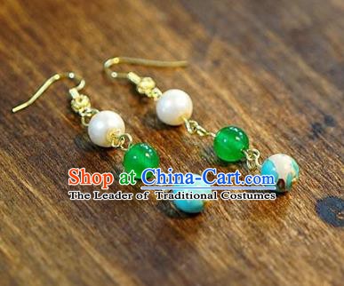 Asian Chinese Traditional Handmade Jewelry Accessories Eardrop Bride Tassel Earrings for Women