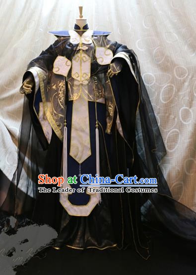 Ancient China Cosplay Han Dynasty Knight Swordsman Costumes Nobility Childe Clothing for Men