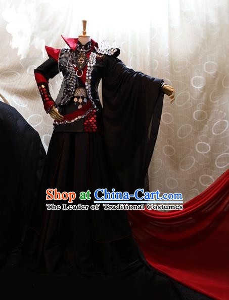 Ancient China Cosplay General Costumes Swordsman Knight Embroidered Clothing for Men