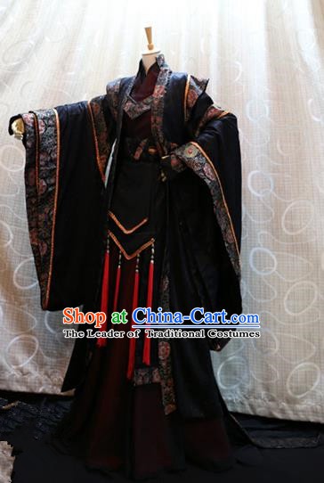Ancient China Cosplay Royal Highness Costumes Swordsman Knight Embroidered Clothing for Men
