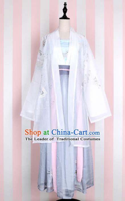 Ancient Chinese Song Dynasty Palace Lady Embroidered Costume, China Ancient Princess Clothing for Women