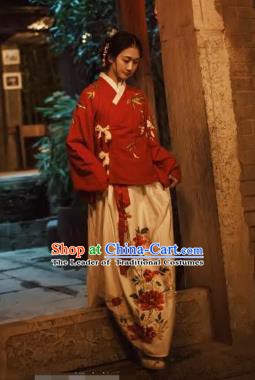 Ancient Chinese Ming Dynasty Nobility Lady Embroidered Costume, China Ancient Princess Clothing for Women