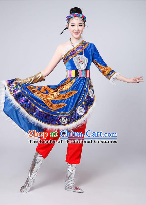 Traditional Chinese Yangge Fan Dancing Costume Classical Dance Modern Dance Dress Clothing