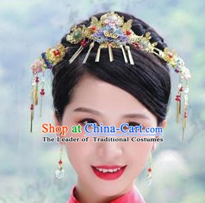 Chinese Handmade Classical Wedding Hairpins Ancient Hanfu Hair Accessories Set for Women