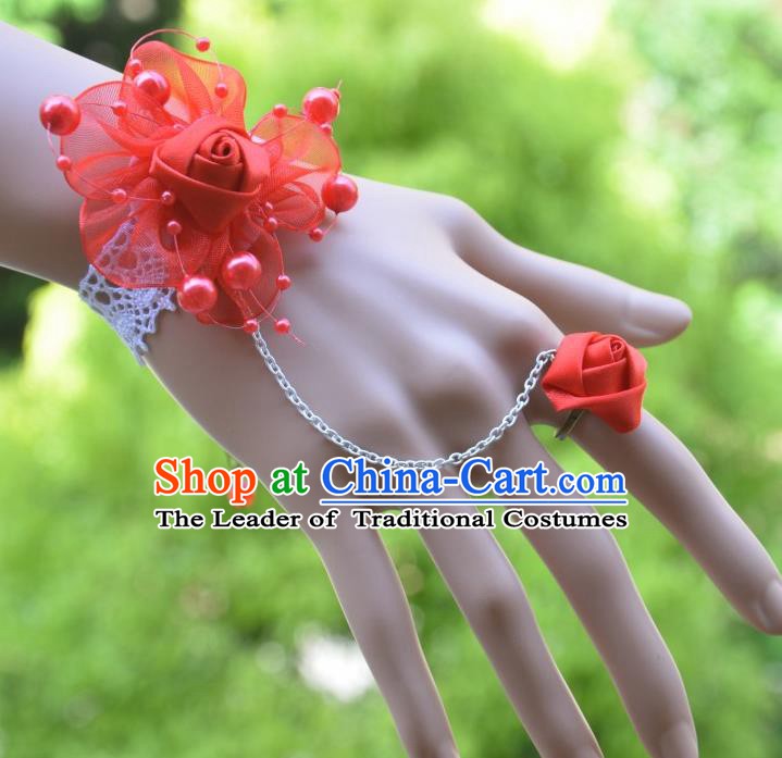 Red store flower bracelet