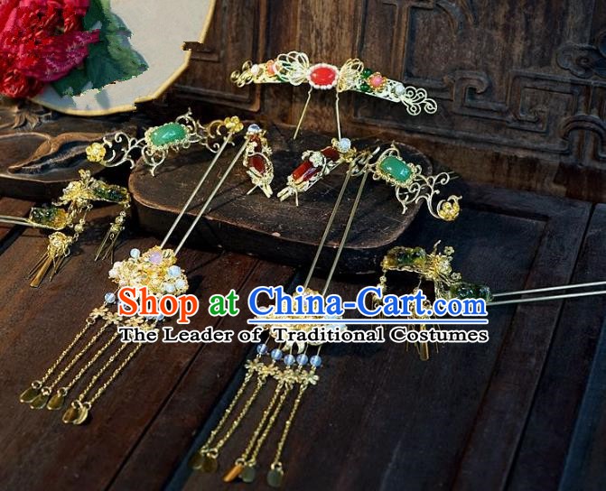 Chinese Handmade Classical Hairpins Ancient Hanfu Headdress Hair Accessories for Women