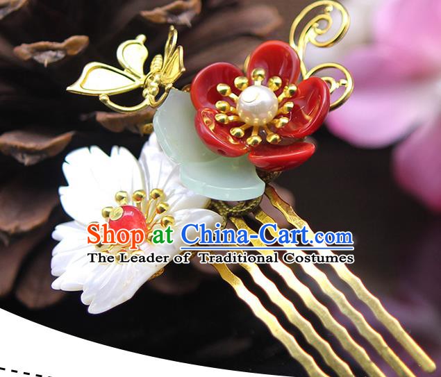 Handmade Chinese Ancient Palace Lady Hair Accessories Hanfu Hairpins Hair Comb for Women