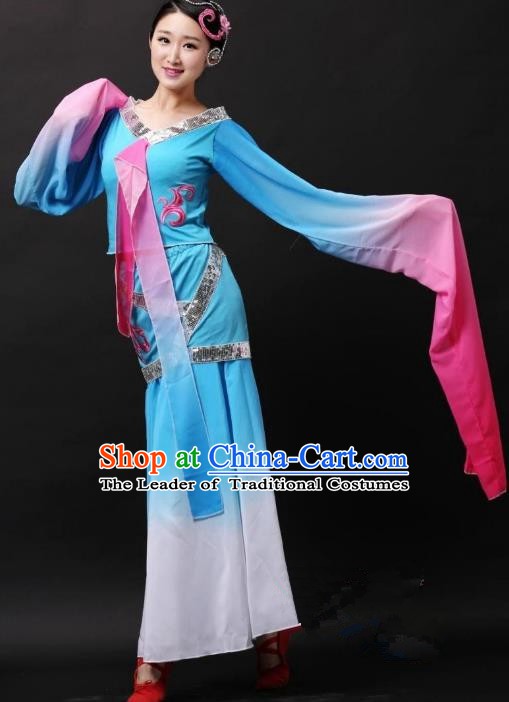 Traditional Chinese Yangge Fan Dancing Costume Classical Dance Modern Dance Dress Clothing Headwear