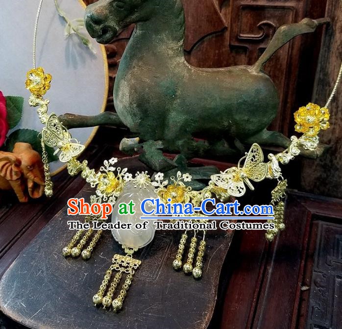 Asian Chinese Traditional Handmade Jewelry Accessories Jade Necklace for Women