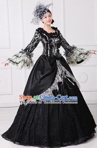 Traditional European Court Renaissance Costume Stage Performance Middle Ages Dowager Dress Clothing for Women