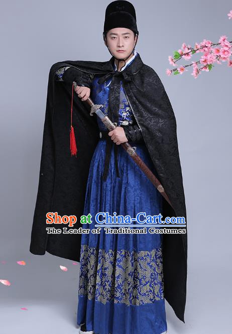 Traditional Chinese Stage Performance Costume Ancient Ming Dynasty Imperial Guards Clothing for Men
