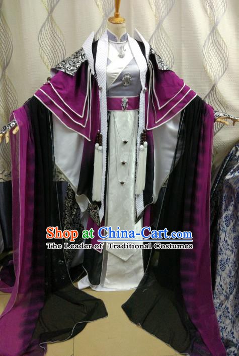 China Ancient Cosplay Swordswoman Costume Fancy Dress Traditional Hanfu Clothing for Women