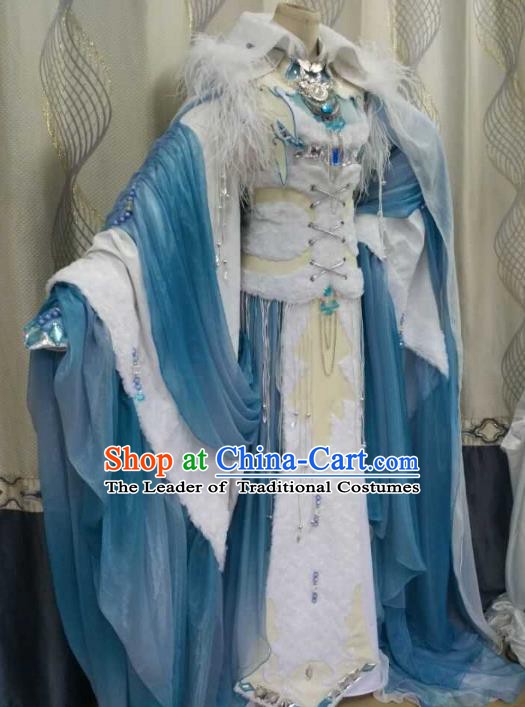 Ancient Chinese Costume hanfu Chinese Wedding Dress traditional china Cosplay Swordsman Wig Clothing Headwear