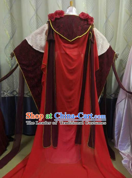 Ancient Chinese Costume hanfu Chinese Wedding Dress traditional china Cosplay Swordsman Wig Clothing Headwear