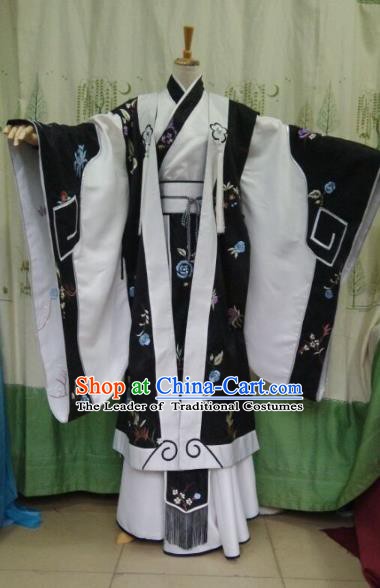 Traditional China Ancient Cosplay Prince Embroidered Costume Swordsman Clothing for Men