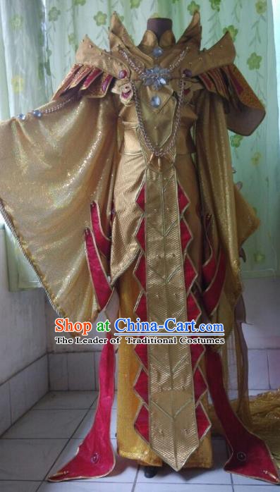 Traditional China Ancient Cosplay Immortal Embroidered Costume Swordsman Clothing for Men