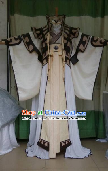Traditional China Ancient Cosplay Taoist Priest Costume Halloween Swordsman Clothing for Men