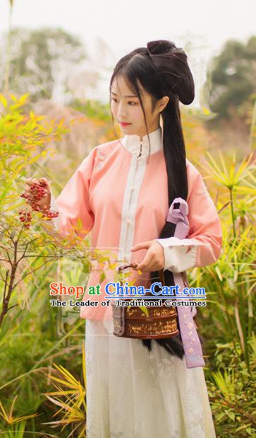 China Traditional Ming Dynasty Young Lady Costume Ancient Princess Embroidered Dress for Women