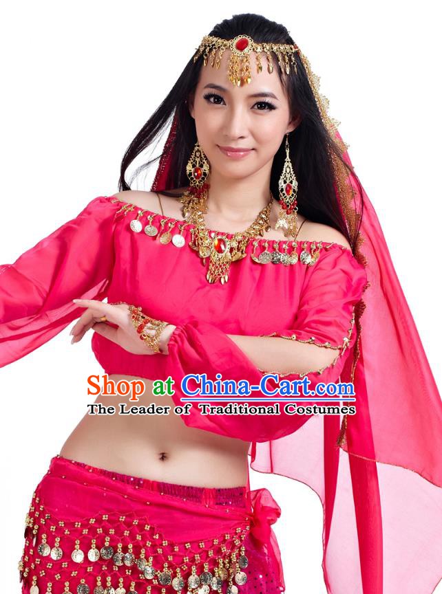 Asian Performance Golden Tassel Bra And Skirt Indian Traditional Belly 
