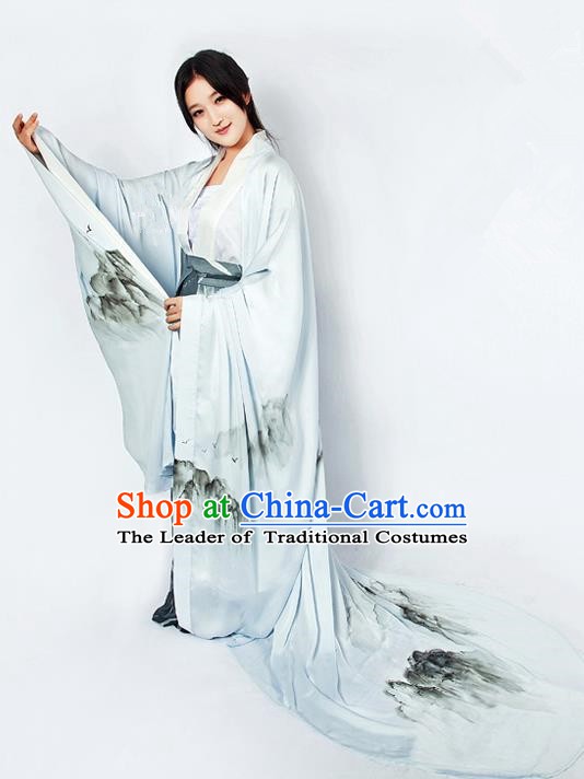 China Ancient Jin Dynasty Palace Princess Dress Clothing for Women