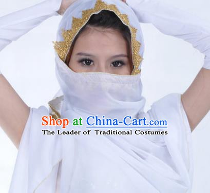 Asian Indian Belly Dance Accessories Yashmak India Traditional Dance White Veil for for Women