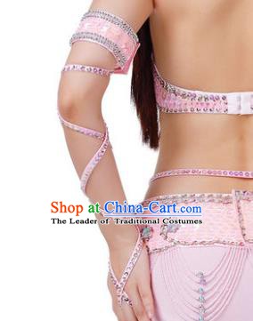 Indian Belly Dance Pink Sleevelet India Raks Sharki Accessories Wristlet for Women