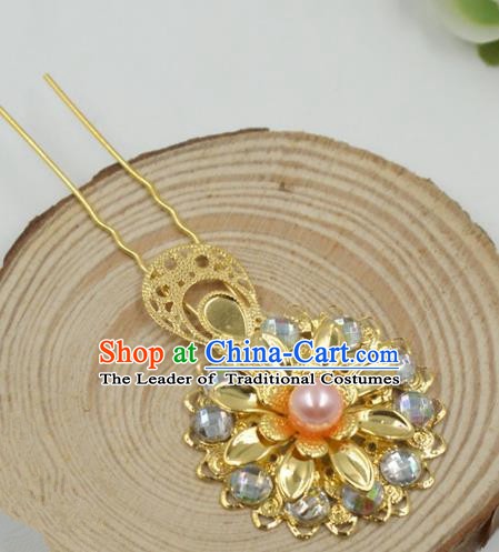 Chinese Handmade Classical Hair Accessories Ancient Hanfu Hair Stick Pearls Hairpins for Women