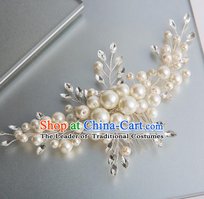 Handmade Classical Wedding Hair Accessories Bride Hairpins Pearls Hair Combs for Women