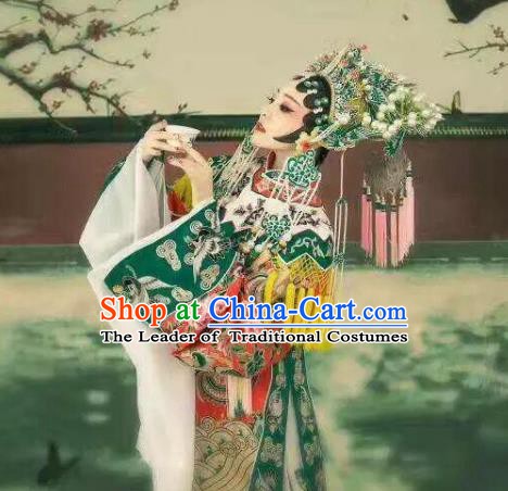 Traditional Chinese Beijing Opera Costume, China Peking Opera Imperial Concubine Embroidered Clothing