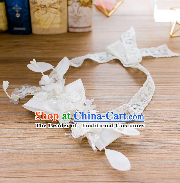 Handmade Classical Wedding Hair Accessories Bride Butterfly Hair Clasp Lace Headband for Women