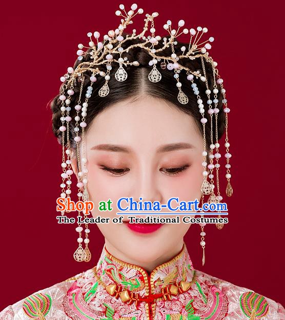 Chinese Handmade Classical Hair Accessories Ancient Hair Clip Tassel Hairpins for Women