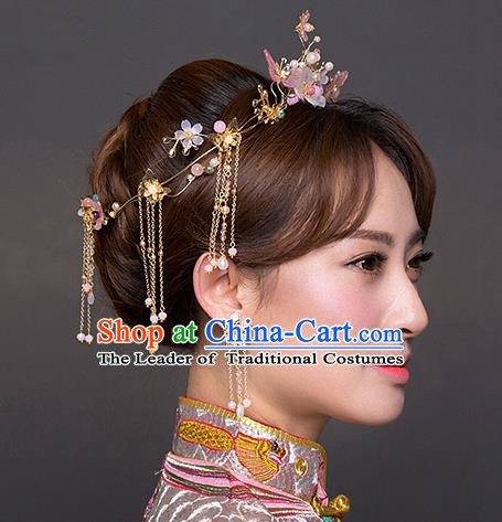 Chinese Hair Jewelry Accessories Xiuhe Suit Hairpins Headwear Headdress Hair Crown for Women