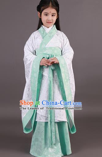 Traditional China Han Dynasty Ancient Palace Princess Hanfu Clothing for Kids