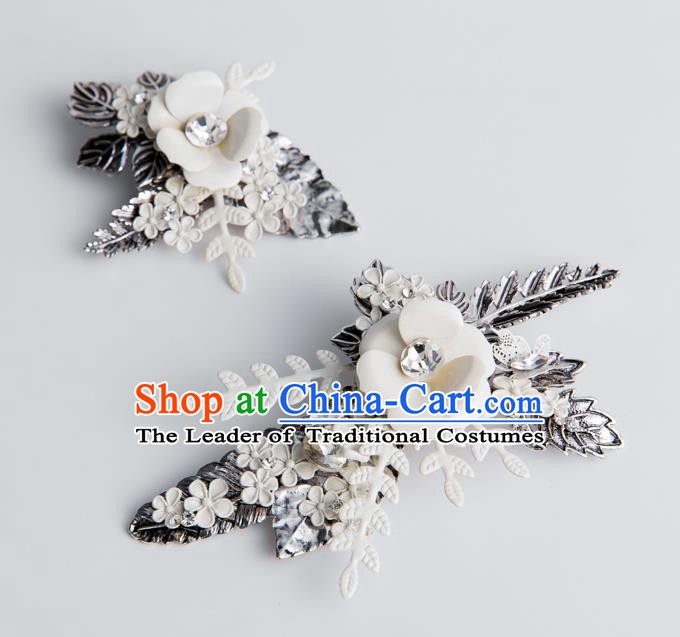 Handmade Classical Wedding Hair Accessories Bride Flower Hair Claw Headwear for Women