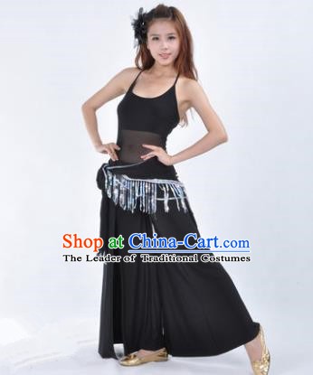 Traditional Indian National Belly Dance Black Dress India Oriental Dance Costume for Women
