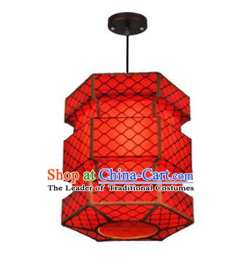 Traditional Chinese Red Parchment Palace Lanterns Handmade Hanging Lantern Ancient Ceiling Lamp