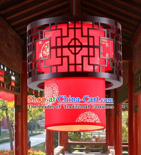 Traditional Chinese Red Hanging Palace Lanterns Handmade Lantern Ancient Ceiling Lamp