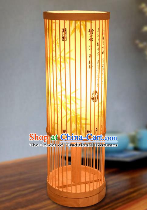 Traditional China Bamboo Art Lanterns Handmade Lantern Ancient Desk Lamp