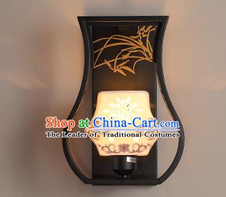 Traditional China Ancient Orchid Wall Lanterns Handmade Iron Lantern Ancient Lamp